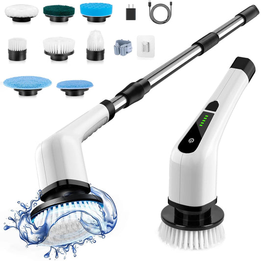 Esfregão Giratório Elétrico  – Recarregável com Múltiplas Es